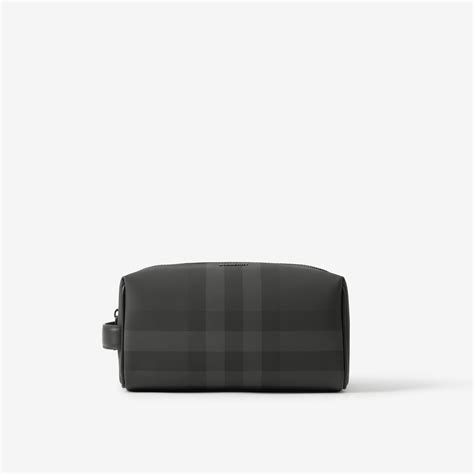 burberry travel exclusive for men|Check and Leather Travel Pouch in Charcoal .